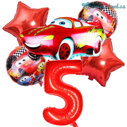 Cars narozeninový set balonků 6ks, typ 1
