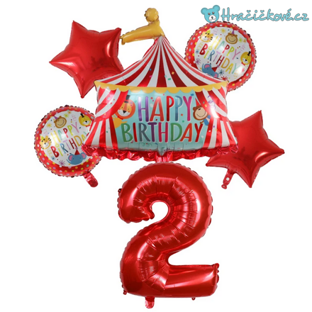 Cirkus narozeninový set balonků 6ks