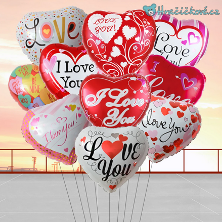 Latexové balonky I love you, 10ks