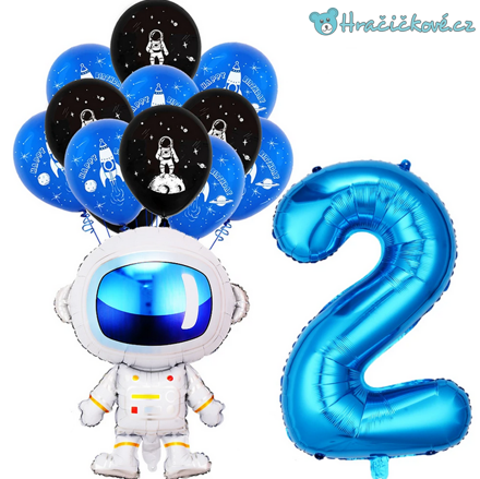 Kosmonaut narozeninový set balonků 10ks