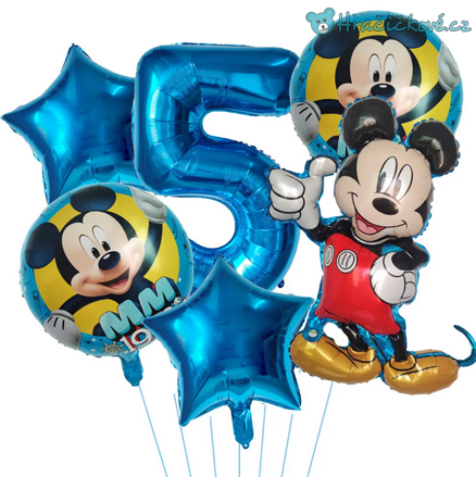 Mickey Mouse narozeninový set balonků 6ks