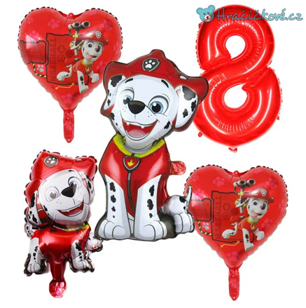 Tlapková patrola (Paw Patrol) narozeninový set balonků 5ks, typ 2