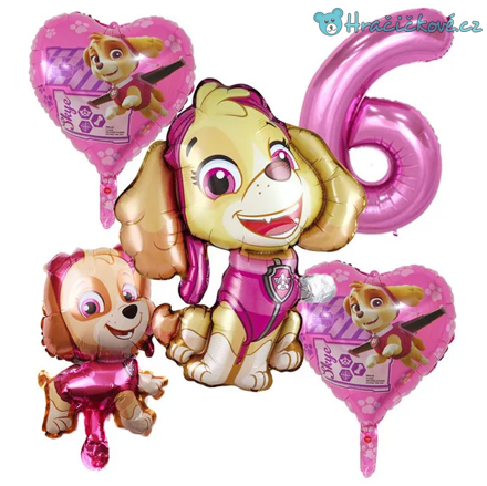Tlapková patrola (Paw Patrol) narozeninový set balonků 5ks, typ 4