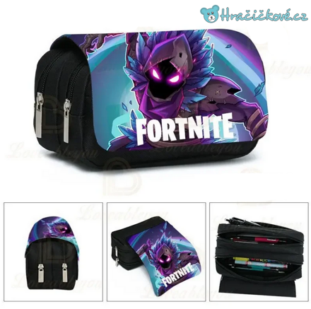 Školní penál Fortnite na 2 zipy, typ 1