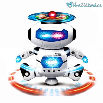 Inteligentní vesmírný robot 20cm (svítí, hraje, tancuje)