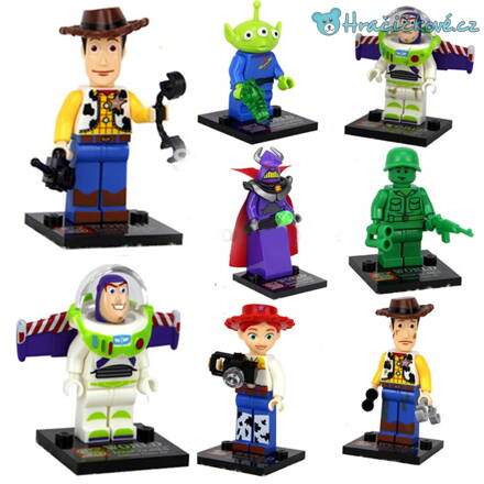 Toy Story figurky, 8ks (stavebnice typu Lego)