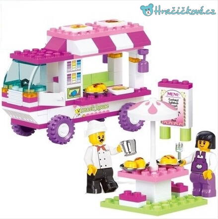 Auto s občerstvením 102 dílků (stavebnice typu Lego)