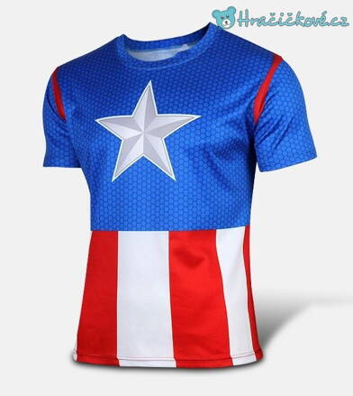 Pánské fitness tričko Kapitán Amerika 