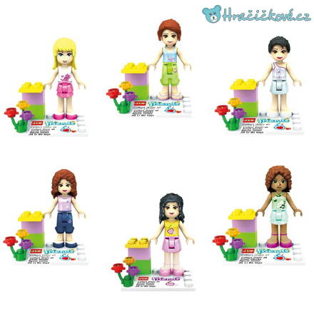 Figurky friends Girls (přátelé), 6 ks (stavebnice typu Lego)
