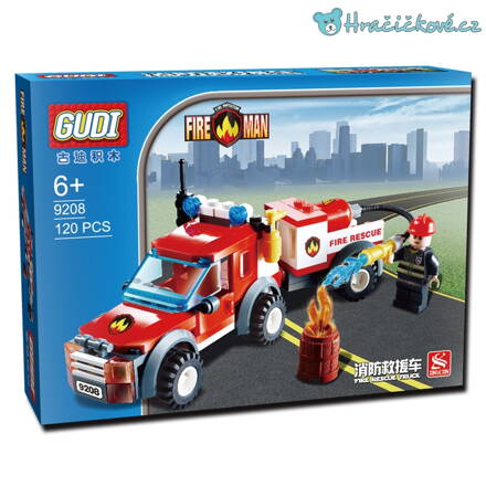 Hasičské auto, 120dílků (stavebnice typu Lego)