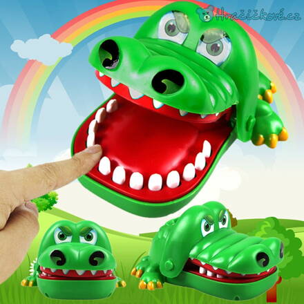 Zábavná rodinná hra Krokodýl - zamačkávání zoubků