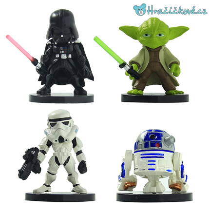Figurka Star Wars Yoda, Darth Vader, Stormtroopers a Robot, 4ks (hračky Hvězdné války)