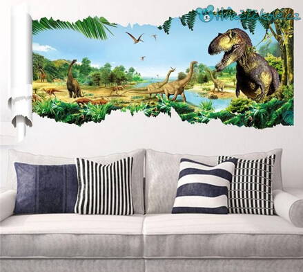 Dinosauři plakát typ 1, samolepka na zeď, vel. 90x46cm
