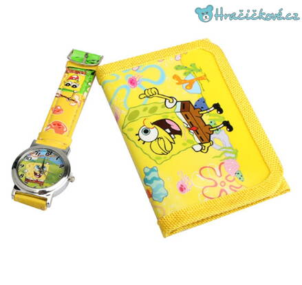 Spongebob Squarepants hodinky s peněženkou