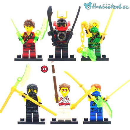 Figurky Phantom Ninja 6ks, stavebnice typu Lego