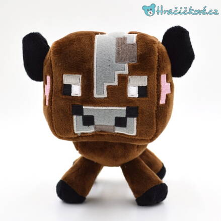 Minecraft plyšový hnědý Mooshroom, vel. 16cm