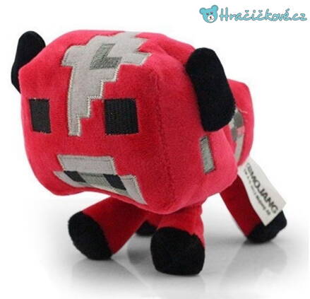 Minecraft plyšový červený Mooshroom, vel.16cm