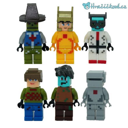Figurky Minecraft, 6ks (stavebnice typu Lego)