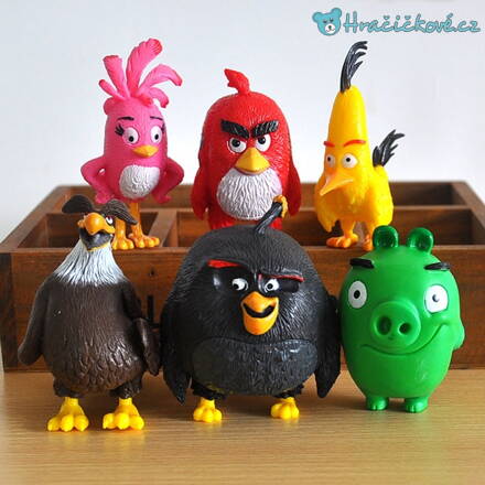 Figurky Angry birds a prasata, 6ks