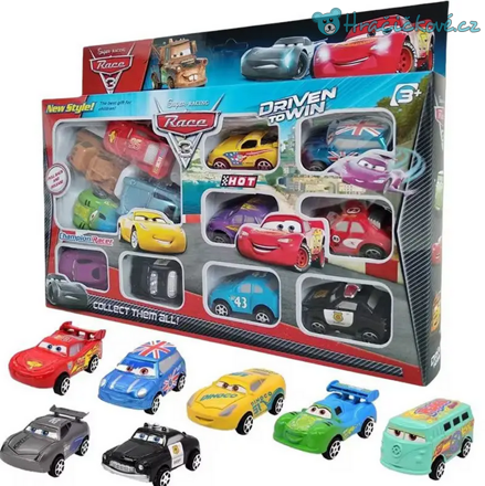 Set autíček 12ks Cars (auta) 