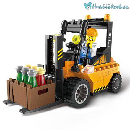 Vysokozdvižný vozík, 115 dílků (stavebnice typu Lego)