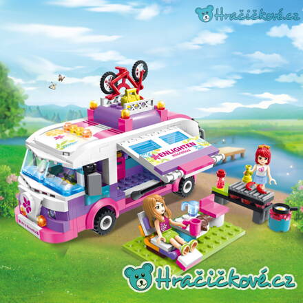 Dívčí obytné auto - karavan, 314 dílků (stavebnice typu Lego)