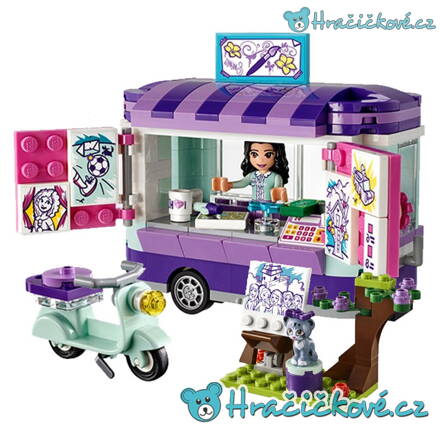 Fialové občerstvení s motorkou Girls club, 256 dílků (stavebnice typu Lego)