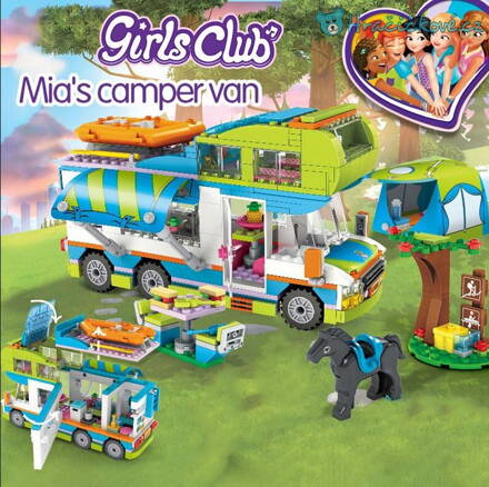 Otevírací obytné auto - karavan, 534 dílků (stavebnice typu Lego)