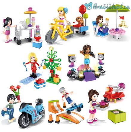 Figurky přátelé, 8ks (stavebnice typu Lego)