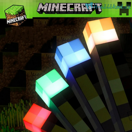 Lampička Minecraft, 4 barvy