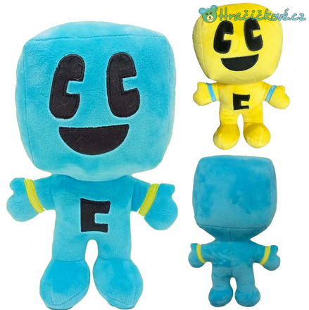Plyšová hračka Minecraft Craftee 30cm, modrý / žlutý