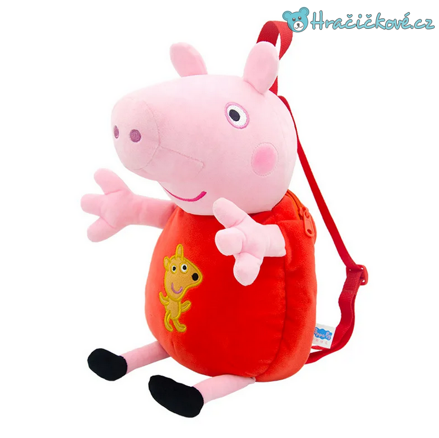 Plyšový batoh Prasátko Peppa - Pepina (Peppa Pig) – růžový, typ 2