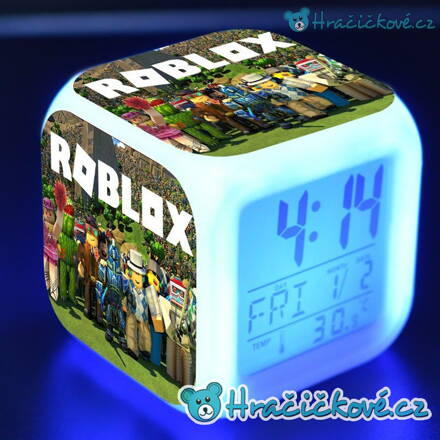 Roblox, typ 1 – digitální LED budík (hodiny), 7 barev