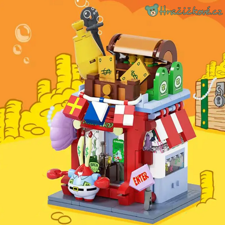 Stavebnicový domeček z pohádky SpongeBob - pan Krabs