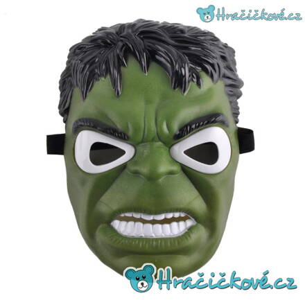 Svítící plastová maska s LED Hulk