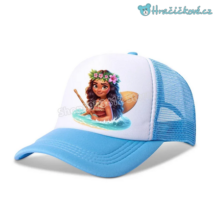 Dětská kšiltovka z pohádky Odvážná Vaiana (Moana) - modrá