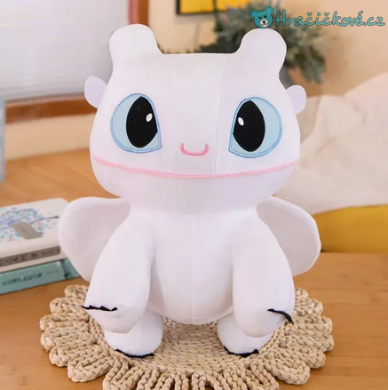 Plyšový drak Light Fury z filmu Jak vycvičit draka 30cm