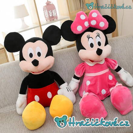 Plyšové hračky Micky Mouse a Minnie, 2ks, vel. 25cm 