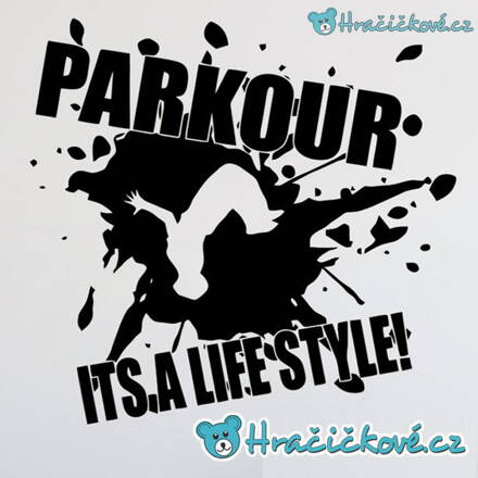 Parkour - životní styl, samolepka na zeď, 2 velikosti