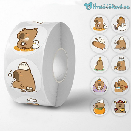 500 ks samolepek Capybara