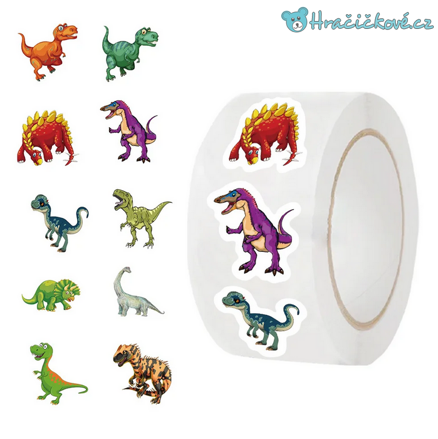 500 ks samolepek Dinosaurus