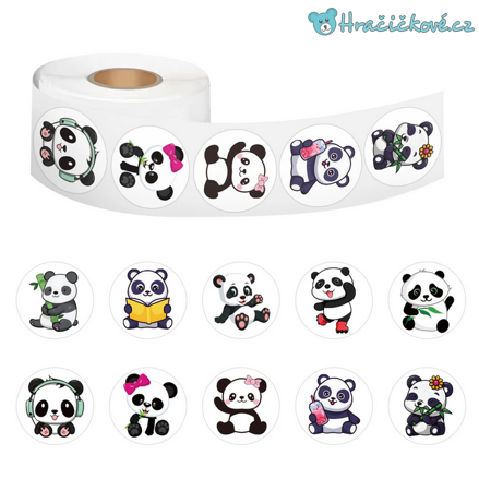 500 ks samolepek Panda