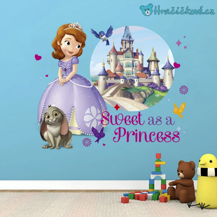 Princezna Sofie (Sofia) samolepka na zeď, typ 1