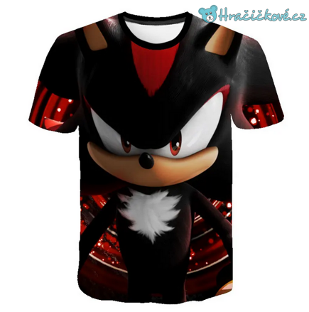 Dětské tričko z pohádky Ježek Sonic černé, typ 1