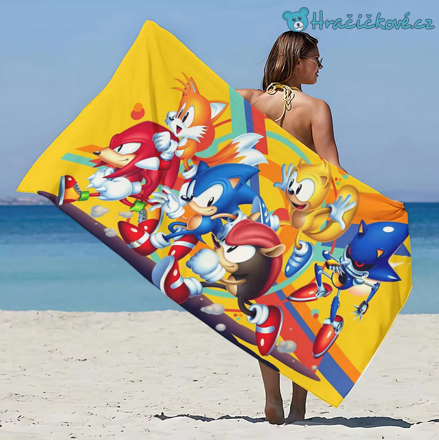 Osuška Ježek Sonic, vel. 150x75cm, typ1
