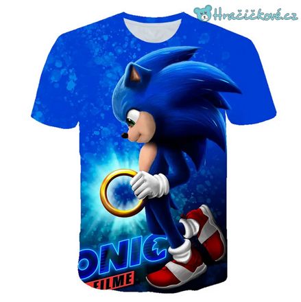 Dětské tričko z pohádky Ježek Sonic – Sonic s kruhem