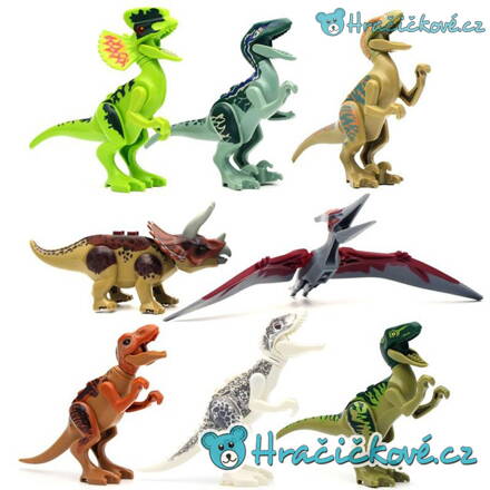 Dinosauři z Jurského parku, 8ks (stavebnice typu Lego)