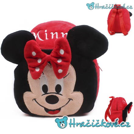 Dětský plyšový batoh (batůžek) s motivem Minnie