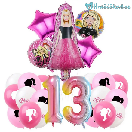 Barbie narozeninový set balonků