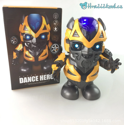 Svítící, hrající a tancující Bumblebee, vel. 19cm